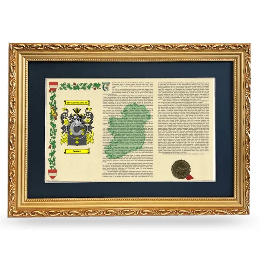 Bowen Deluxe Armorial Landscape Framed - Gold