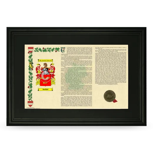 Boehlel Deluxe Armorial Landscape Framed- Black