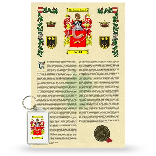 Boehlel Armorial History and Keychain Package