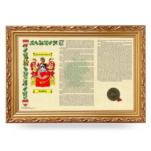 Boehlere Armorial Landscape Framed - Gold