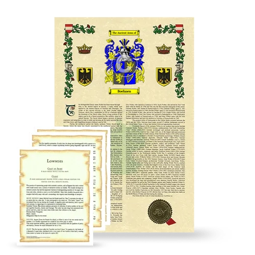Boehnen Armorial History and Symbolism package