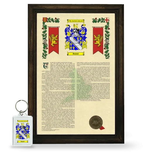 Boyant Framed Armorial History and Keychain - Brown