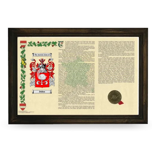 Dobos Armorial Landscape Framed - Brown