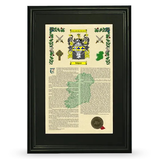 Bolgare Deluxe Armorial Framed - Black