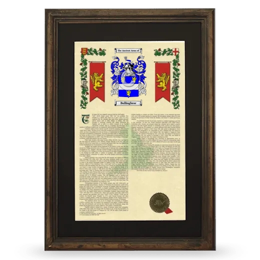 Bullingbroc Deluxe Armorial Framed - Brown