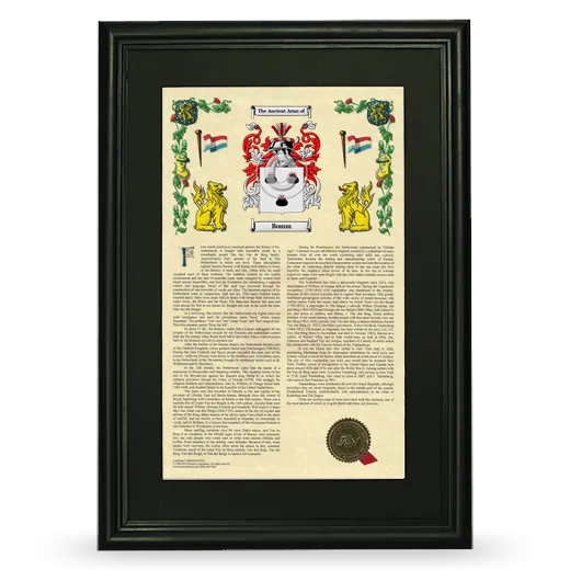 Bomm Deluxe Armorial Framed - Black