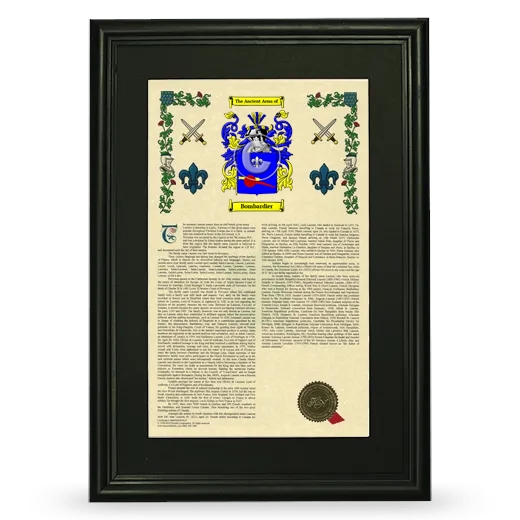 Bombardier Deluxe Armorial Framed - Black