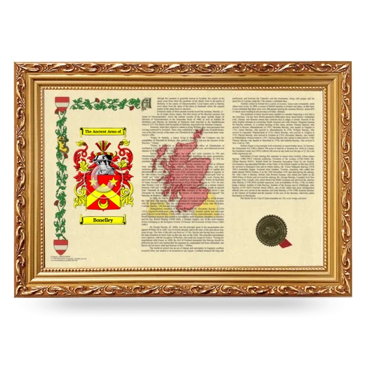 Bonelley Armorial Landscape Framed - Gold