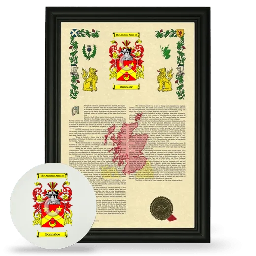 Bonnaloe Framed Armorial History and Mouse Pad - Black