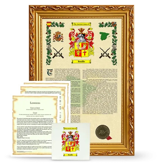 Bonillo Framed Armorial, Symbolism and Large Tile - Gold