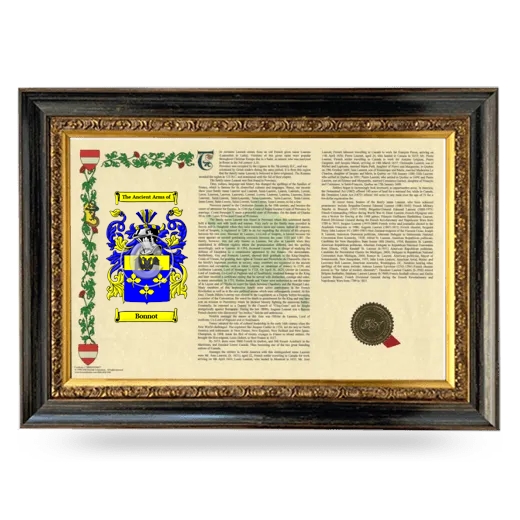 Bonnot Armorial Landscape Framed - Heirloom