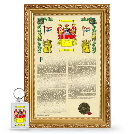Buennt Framed Armorial History and Keychain - Gold