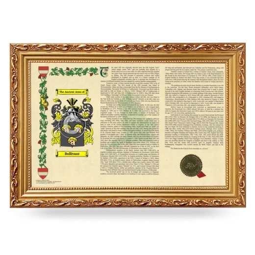 Bullivant Armorial Landscape Framed - Gold