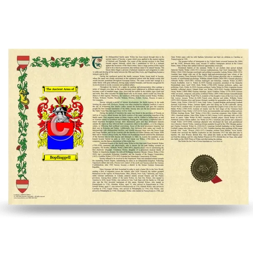 Bopfinggell Armorial History Landscape Style