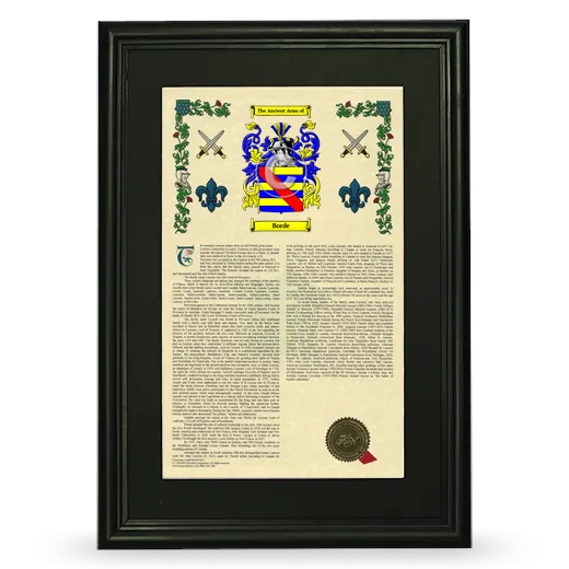 Borde Deluxe Armorial Framed - Black