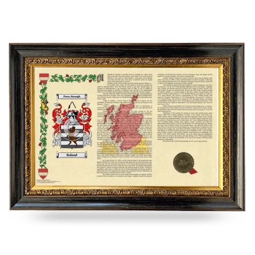 Boland Armorial Landscape Framed - Heirloom