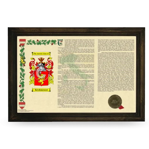 Batolomeazzi Armorial Landscape Framed - Brown