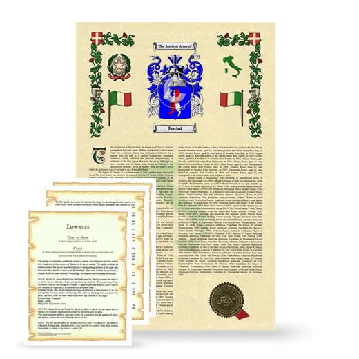 Bosini Armorial History and Symbolism package