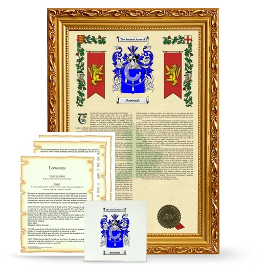 Bosoomb Framed Armorial, Symbolism and Large Tile - Gold