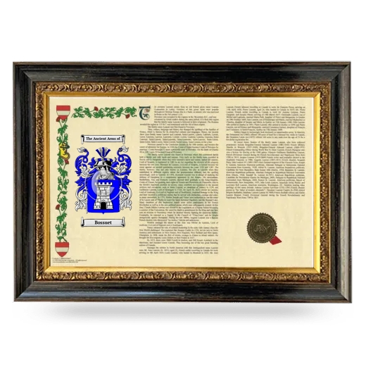 Bossuet Armorial Landscape Framed - Heirloom