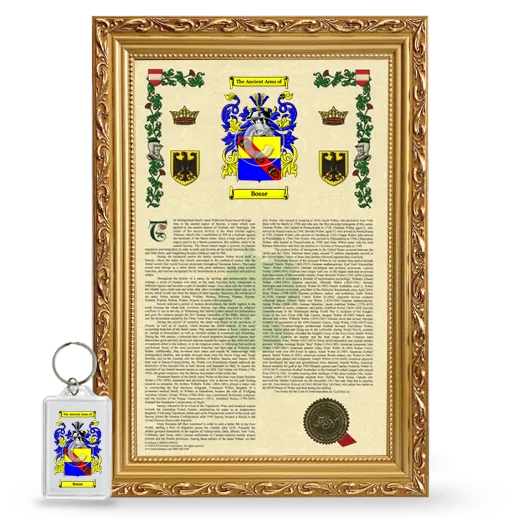 Bosse Framed Armorial History and Keychain - Gold