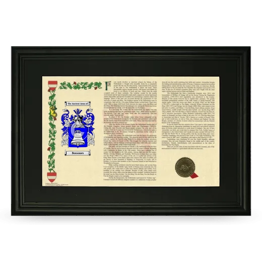 Bossones Deluxe Armorial Landscape Framed- Black