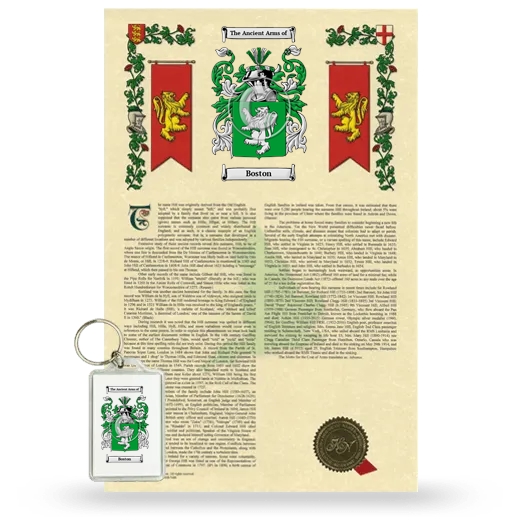 Boston Armorial History and Keychain Package