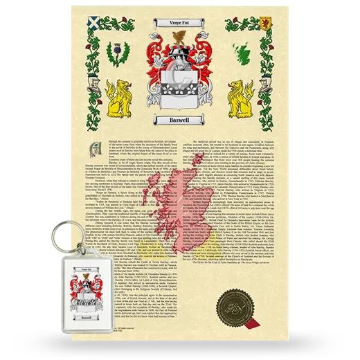 Baswell Armorial History and Keychain Package