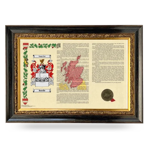 Boeelle Armorial Landscape Framed - Heirloom