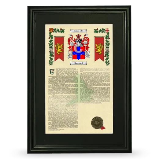 Bossword Deluxe Armorial Framed - Black