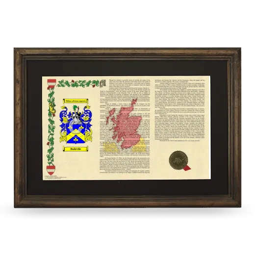 Bodevile Deluxe Armorial Landscape Framed - Brown