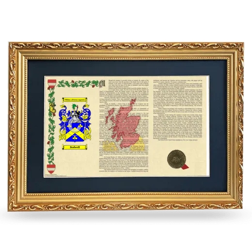 Bodwell Deluxe Armorial Landscape Framed - Gold