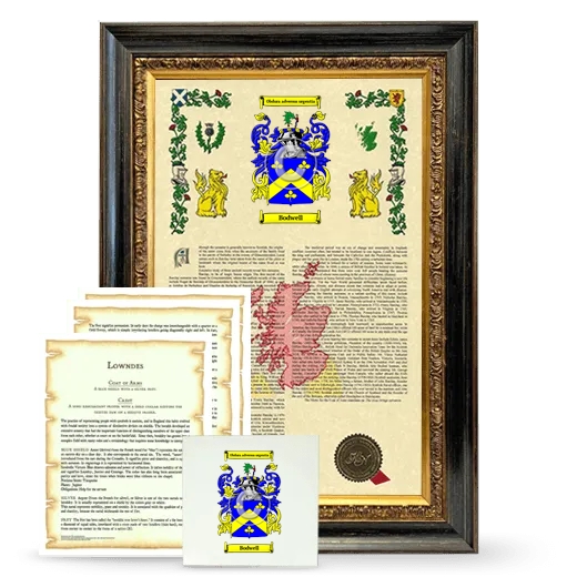 Bodwell Framed Armorial, Symbolism and Large Tile - Heirloom