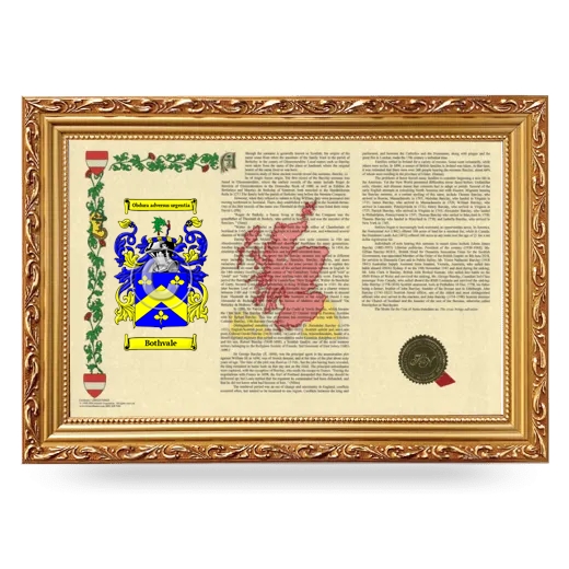 Bothvale Armorial Landscape Framed - Gold