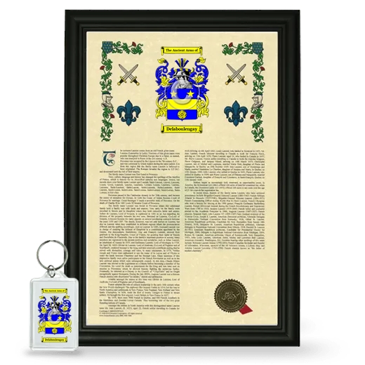 Delaboulengay Framed Armorial History and Keychain - Black