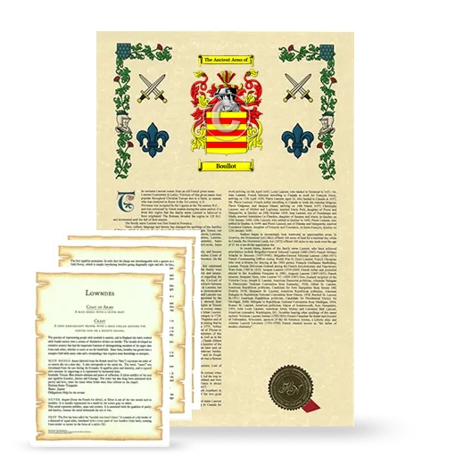 Boullot Armorial History and Symbolism package