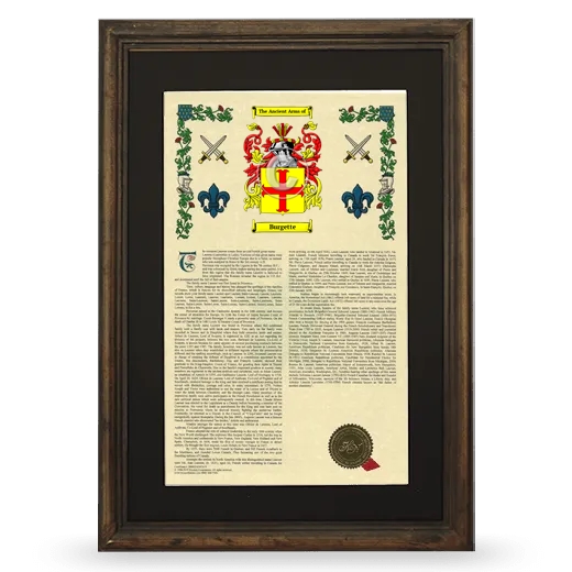 Burgette Deluxe Armorial Framed - Brown