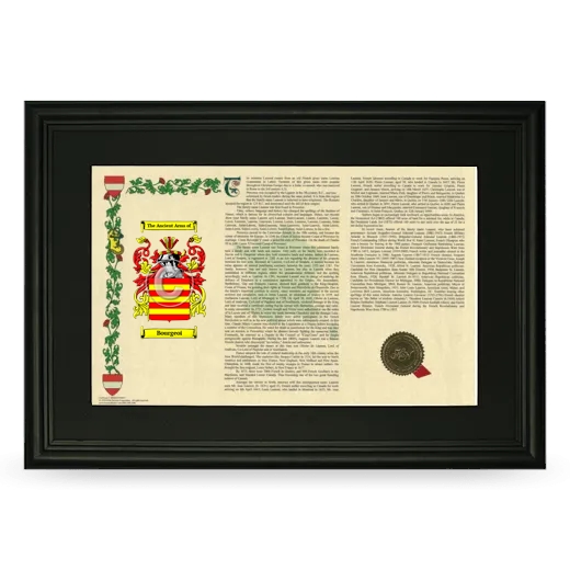 Bourgeoi Deluxe Armorial Landscape Framed- Black