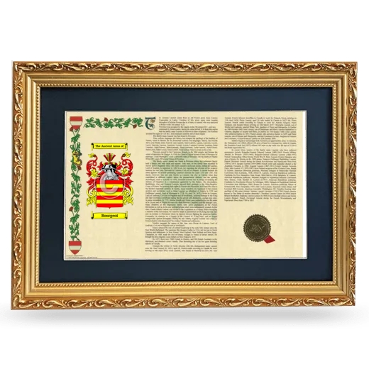 Bourgeoi Deluxe Armorial Landscape Framed - Gold
