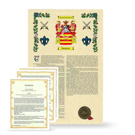 Bourgeoys Armorial History and Symbolism package