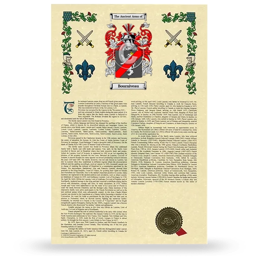 Bourniveau Armorial History with Coat of Arms