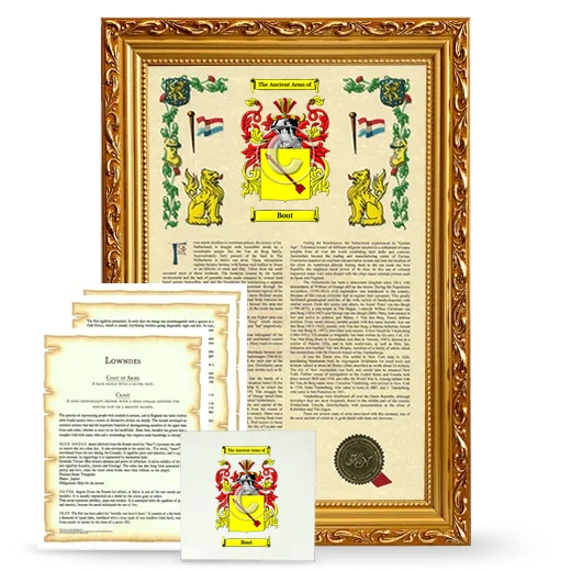 Bout Framed Armorial, Symbolism and Large Tile - Gold