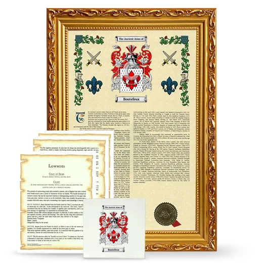 Boutefeux Framed Armorial, Symbolism and Large Tile - Gold