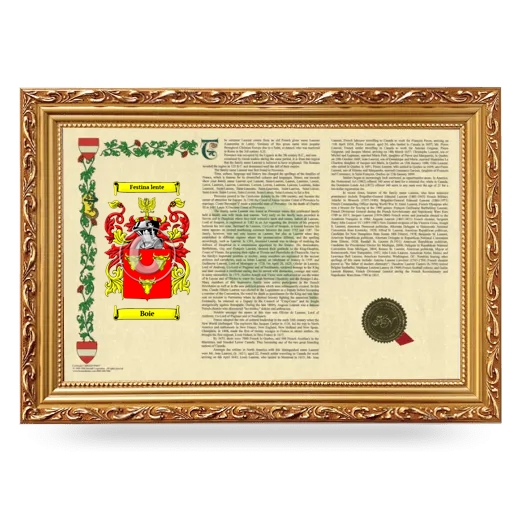 Boie Armorial Landscape Framed - Gold