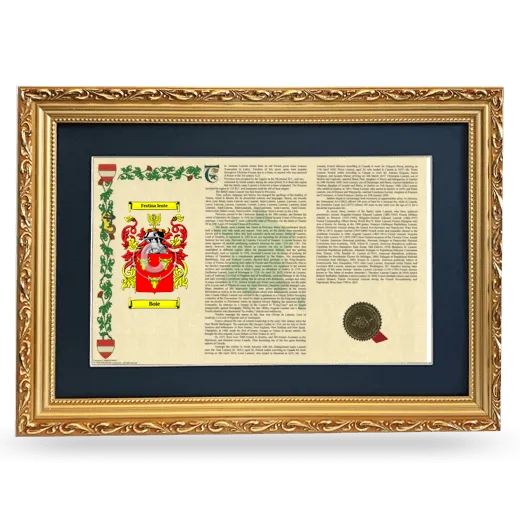 Boie Deluxe Armorial Landscape Framed - Gold