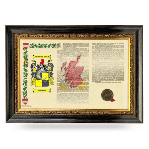 Bowdand Armorial Landscape Framed - Heirloom