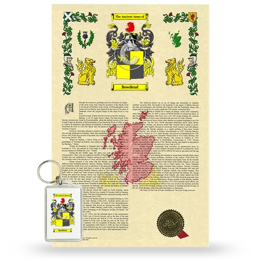 Bowdend Armorial History and Keychain Package