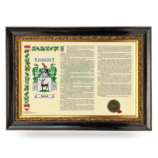 Boyend Armorial Landscape Framed - Heirloom