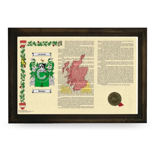 Beauar Armorial Landscape Framed - Brown