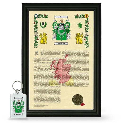 Bomakker Framed Armorial History and Keychain - Black